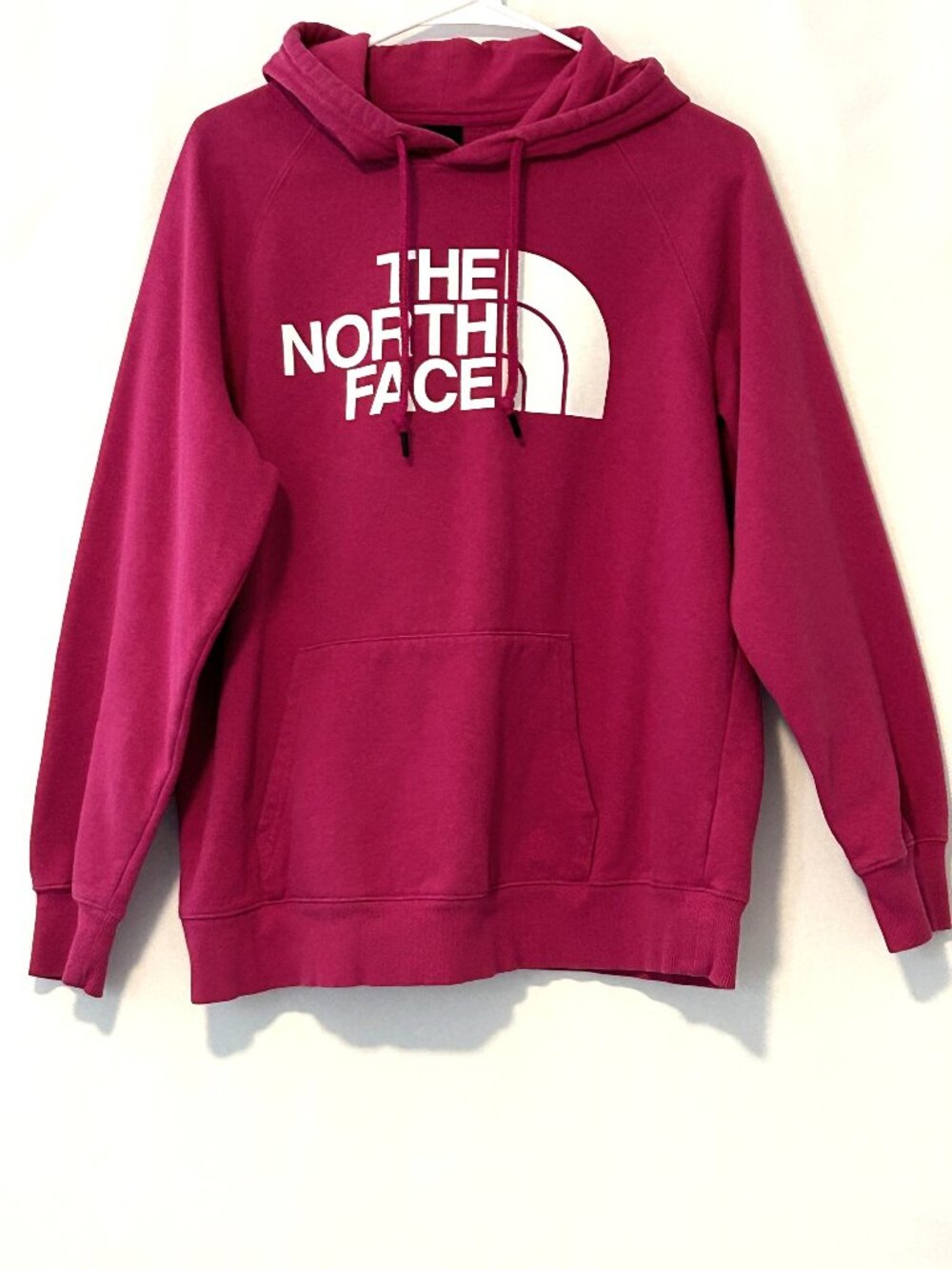 The North Face pink hoodie, size large